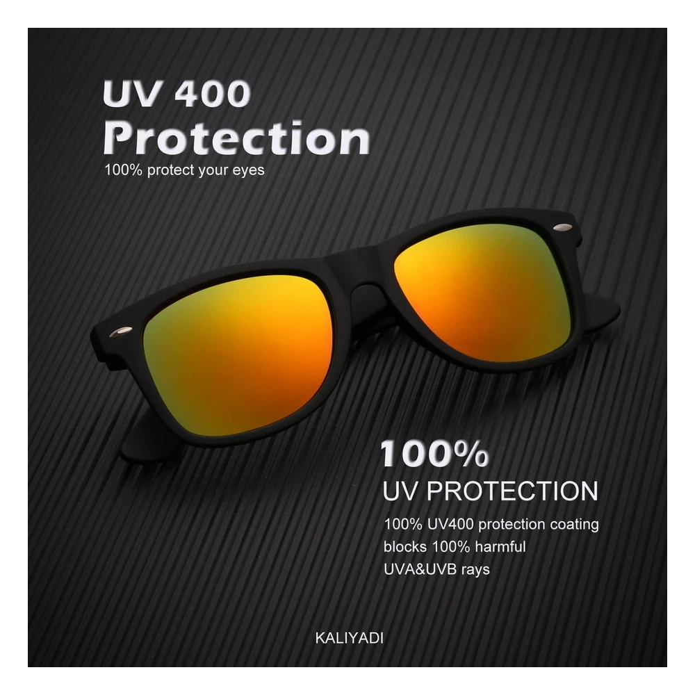 Kaliyadi Polarized Sunglasses For Men And Women Matte Finish Sun Glasses Color Mirror Lens Uv Blocking (3 Pack)