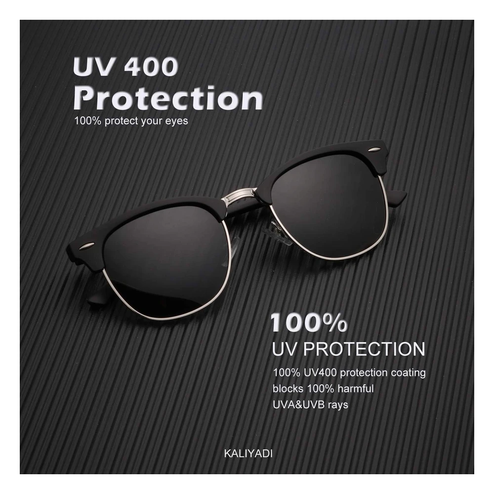 B07MW4R1X3_4.webp Kaliyadi - Lentes de Sol Polarizados Para Conducir, Media Montura, con Bloqueo de Rayos Ultravioleta, Para Hombre Y Mujer