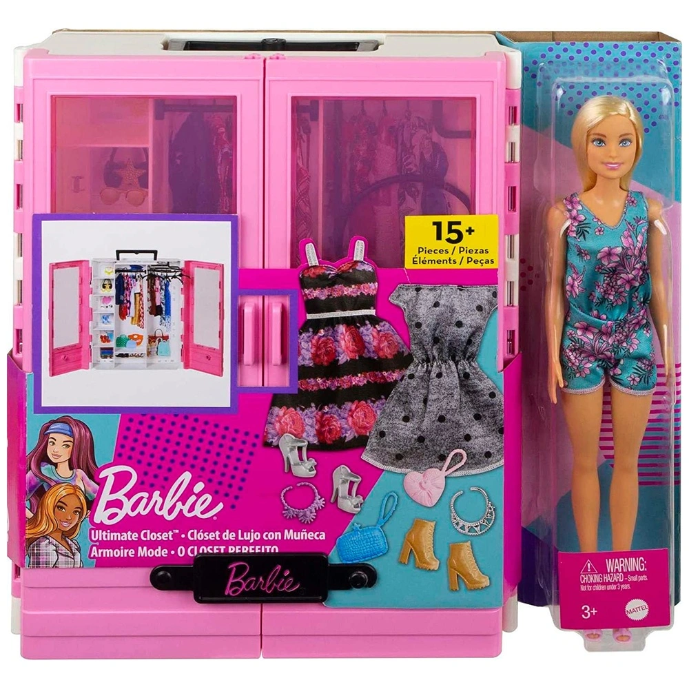 B07NGX7TDN-6.webp Barbie Fashionistas ultimate closet juguete portátil de moda con ropa accesorios y perchas
