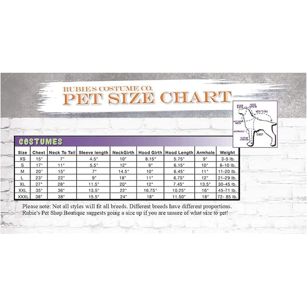 Rubie's Disfraz Unisex para Mascotas Adultas - Talla XL