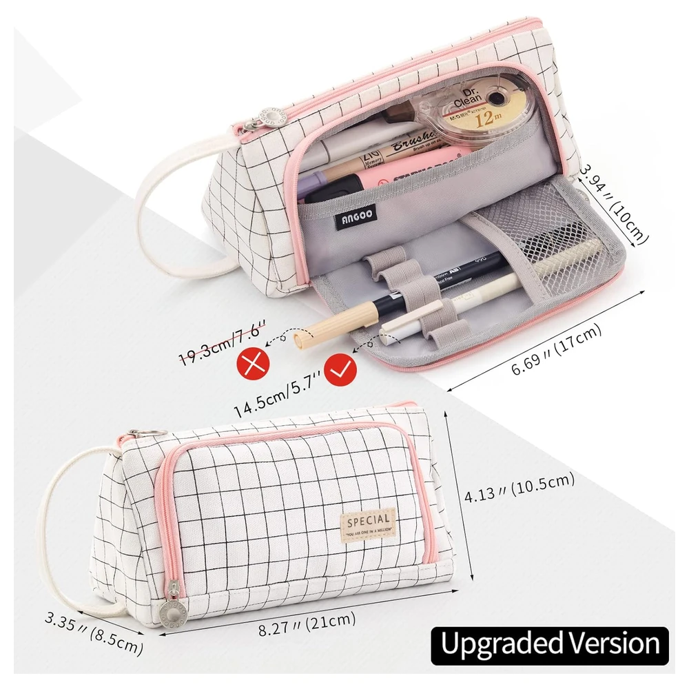 B07QCVZFSN_2.webp EASTHILL - ESTUCHE PARA LÁPICES DE GRAN CAPACIDAD ESCOLAR, OFICINA Y COLEGIAL PARA NIÑOS Y ADULTOS - ROSADO