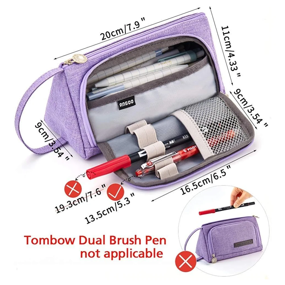 B07QJY95JF_3.webp EASTHILL - ESTUCHE PARA LÁPICES DE GRAN CAPACIDAD ESCOLAR, OFICINA Y COLEGIAL PARA NIÑOS Y ADULTOS - MORADO