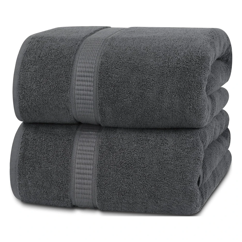 B07VN49QF5.webp Utopia Towels - Toalla de Baño Jumbo, 2 Unidades, Toalla Extragrande 100% Algodón Hilado En Anillo de 21.16 Oz/M² (35 x 70",Gris)