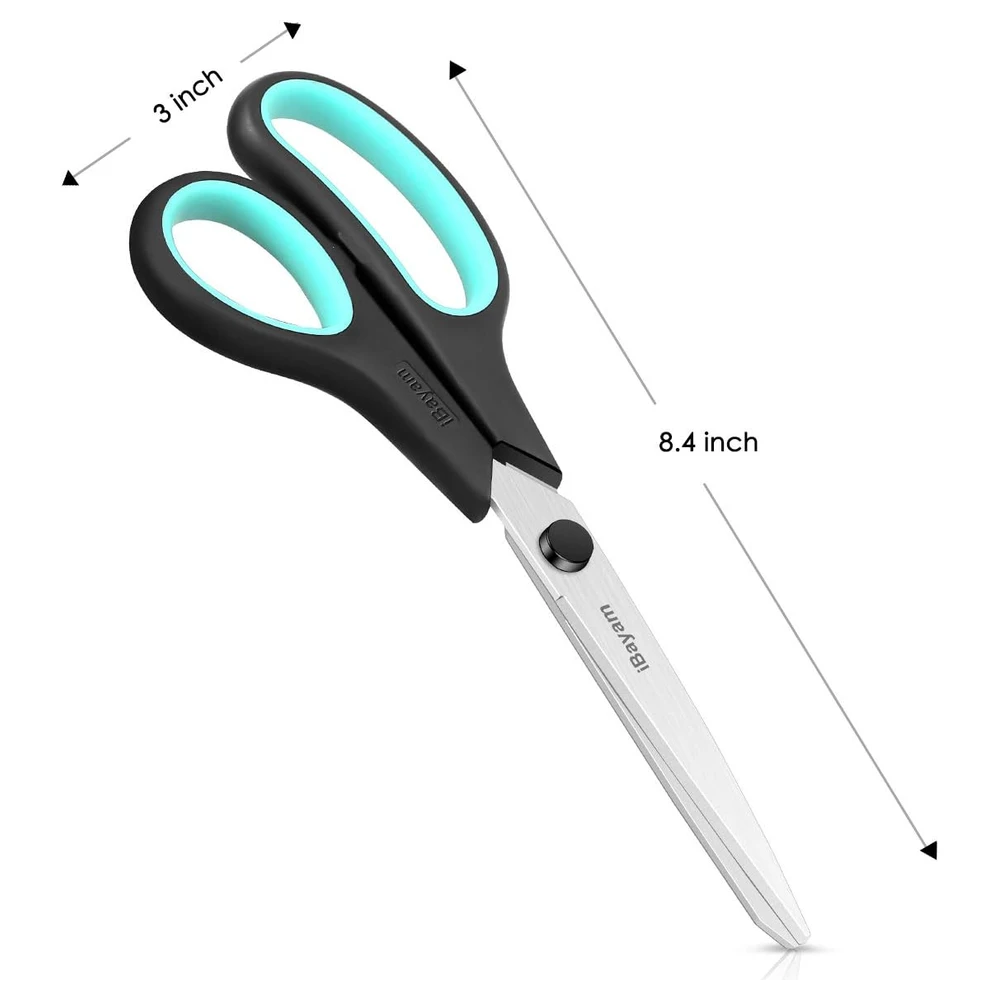 IBAYAM - TIJERAS MULTIUSOS DE 8 PULGADAS, PAQUETE DE 3 UNIDADES, ULTRA AFILADAS