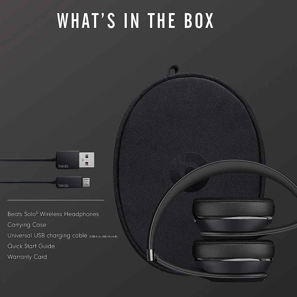 AUDÍFONOS INALÁMBRICOS ON-EAR BEATS SOLO3 BEATS COLECCIÓN CLUB | NEGRO
