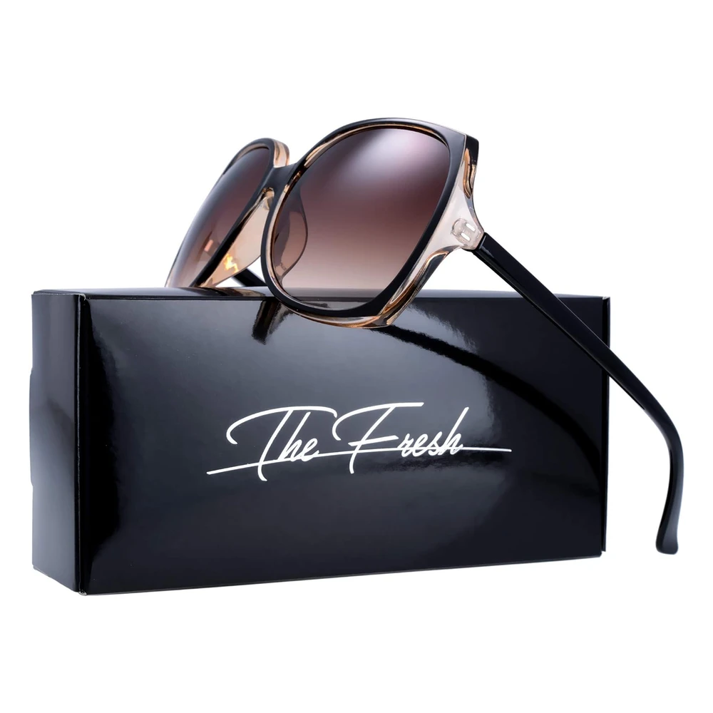 B081S7RR1X_2.webp Gafas de Sol de Moda de Mariposa Híbridas de Ojo de Gato Jackie O Cuadrado de Gran Tamaño Para Mujer - Exquisito Embalaje