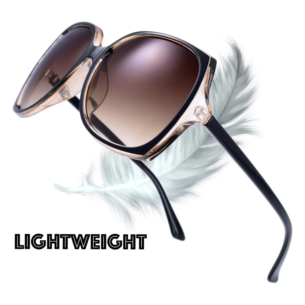 B081S7RR1X_4.webp Gafas de Sol de Moda de Mariposa Híbridas de Ojo de Gato Jackie O Cuadrado de Gran Tamaño Para Mujer - Exquisito Embalaje
