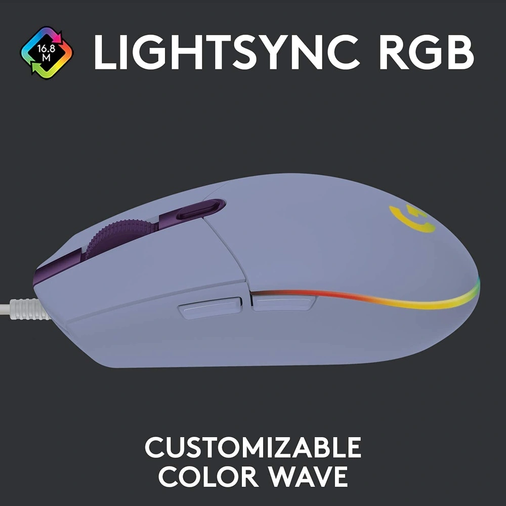 MOUSE G203 RGB LOGITECH | LILA