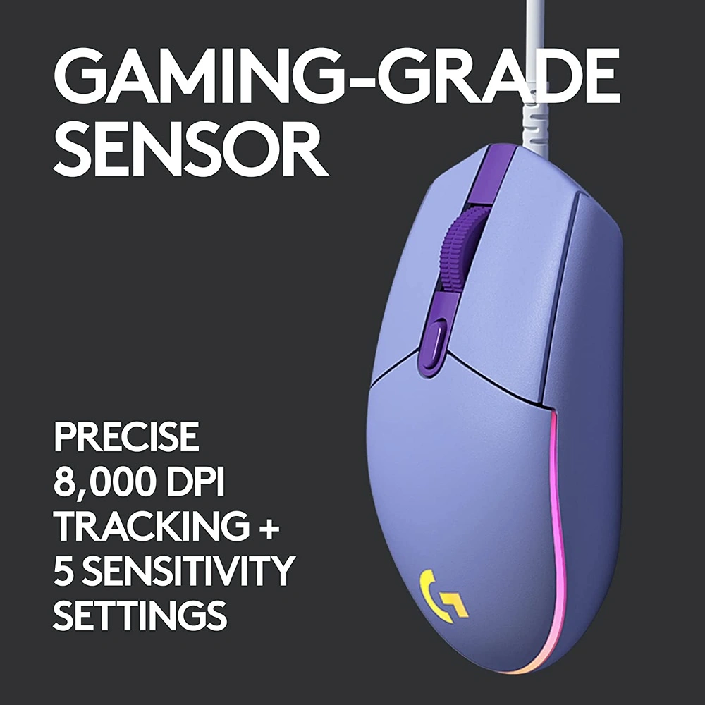 MOUSE G203 RGB LOGITECH | LILA