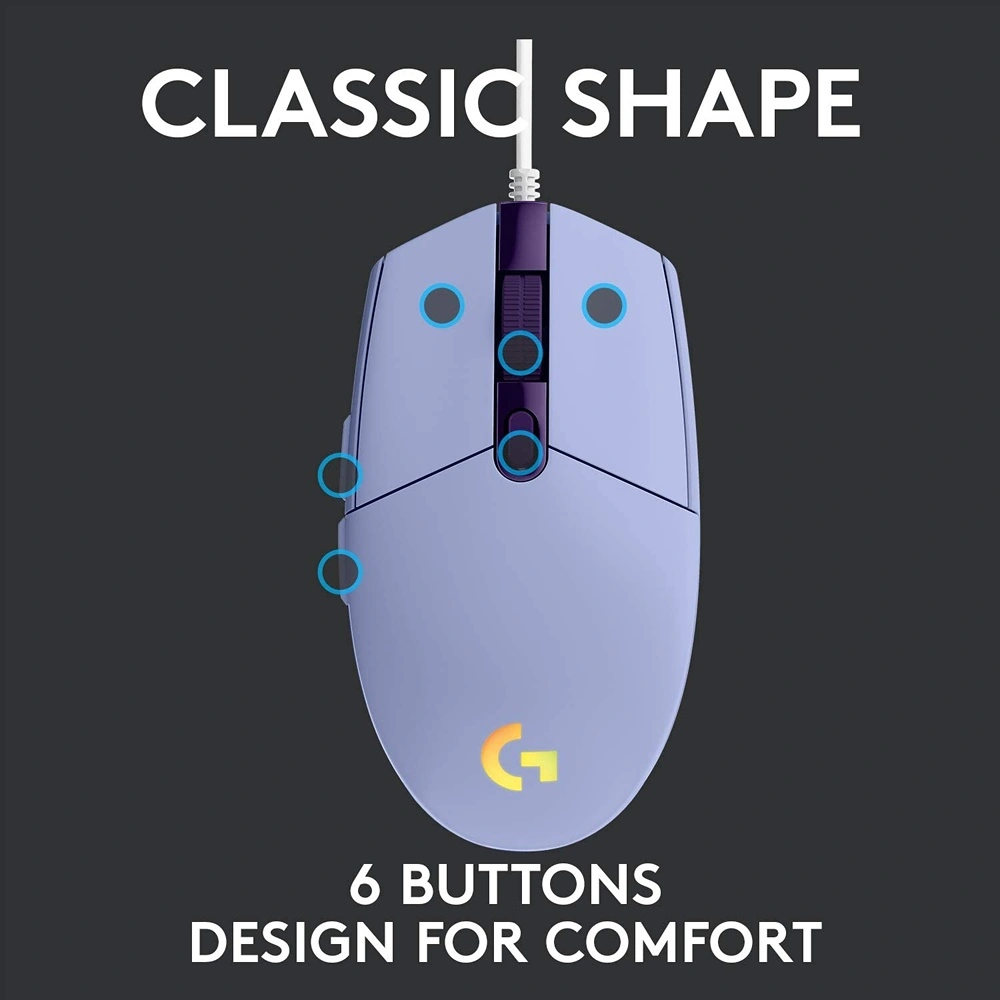 MOUSE G203 RGB LOGITECH | LILA