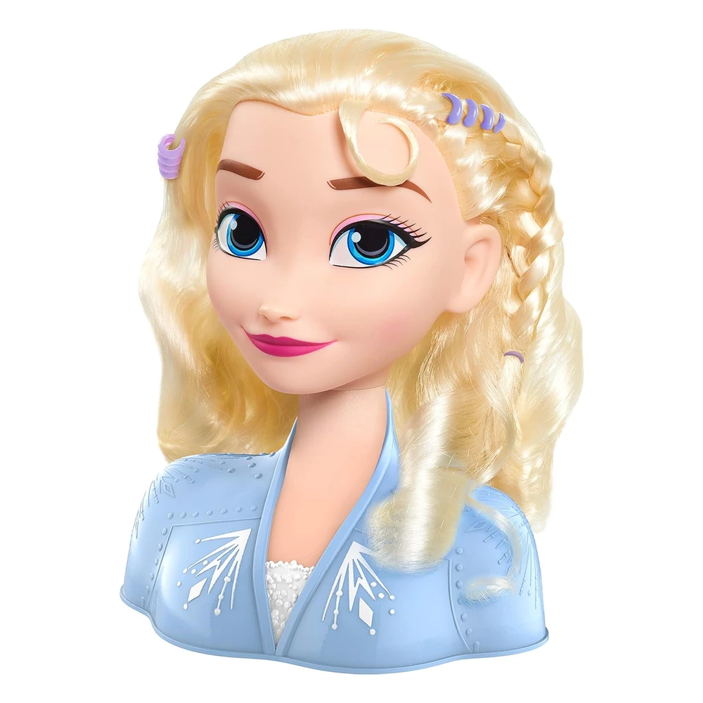 CABEZAL DE PEINADO ELSA DISNEY JUST PLAY 2 CON 18 PIEZAS Y ACCESORIOS RUBIO