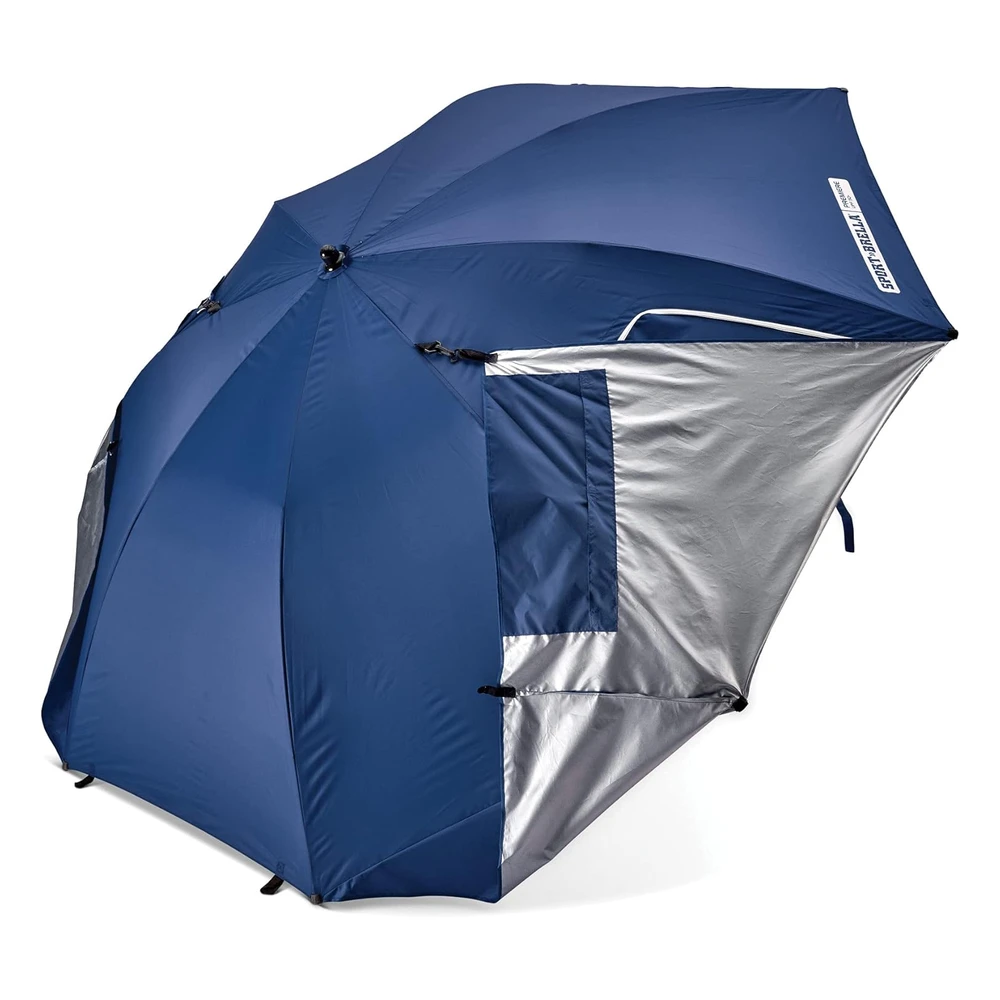 B0846PVYHQ_3.webp Sport-Brella Premiere - Paraguas Para Protección Contra El Sol Y La Lluvia, Tamaño Xl, Spf 50+, 8 Pies, Color Azul