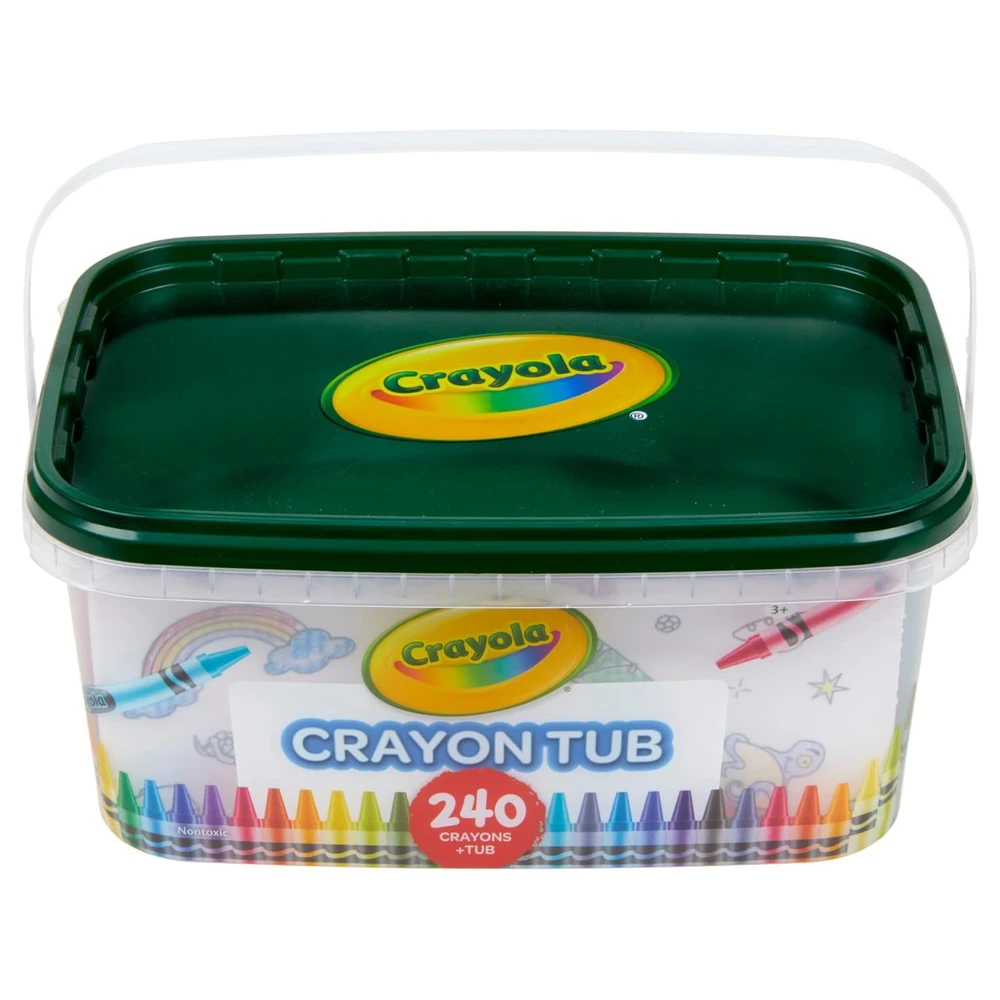 B084ZQVW1W_1.webp CRAYOLA TINA DE CRAYÓN – 120 COLORES (240 QUILATES), JUEGO DE CRAYONES A GRANEL PARA AULAS, SUMINISTROS DE ARTE