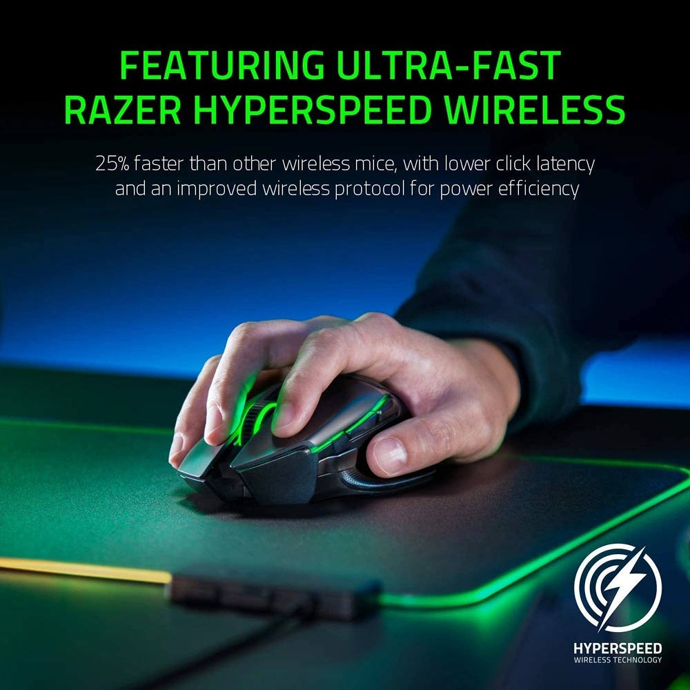 MOUSE GAMER INALÁMBRICO BASILISK X HYPERSPEED RAZER | NEGRO