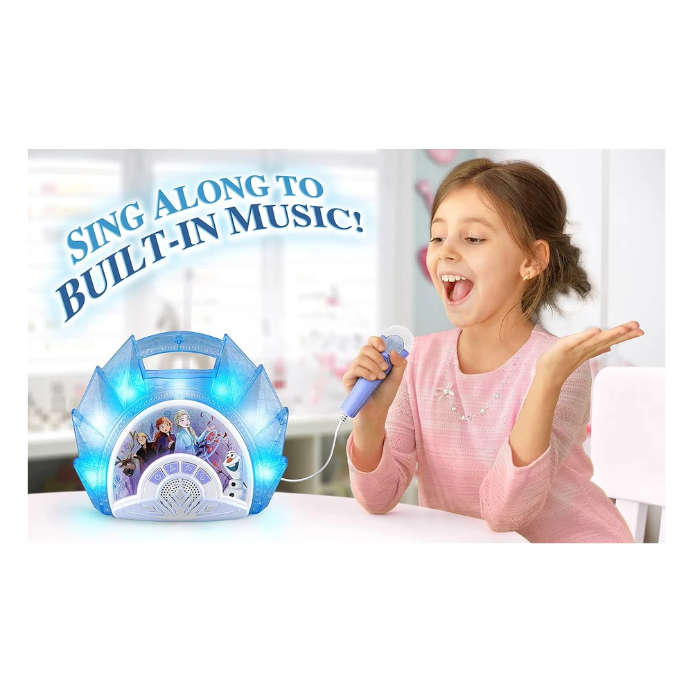 Estéreo Portátil de Frozen 2 Canta Conmigo con Micrófono, Música Integrada, Luces Parpadeantes