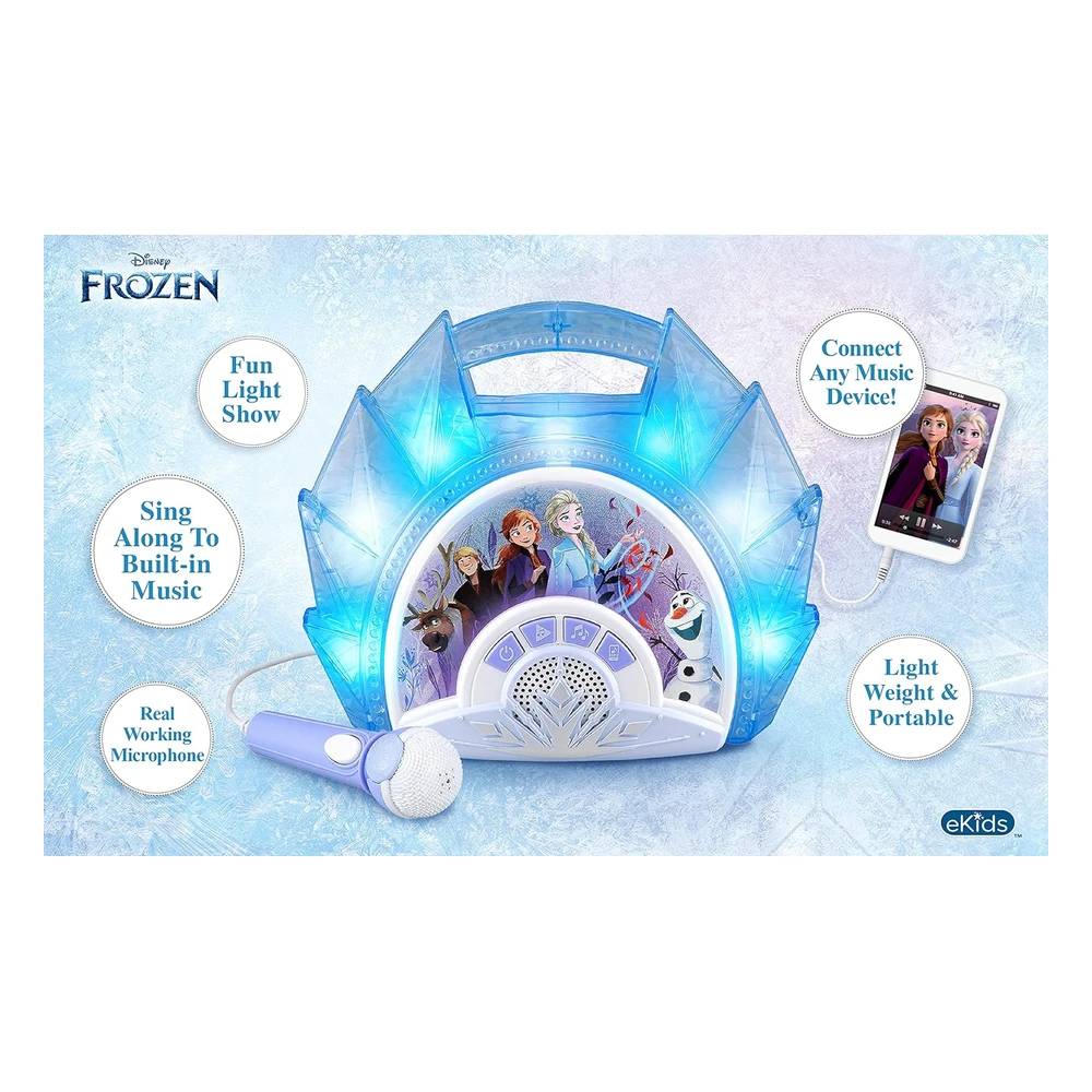 Estéreo Portátil de Frozen 2 Canta Conmigo con Micrófono, Música Integrada, Luces Parpadeantes