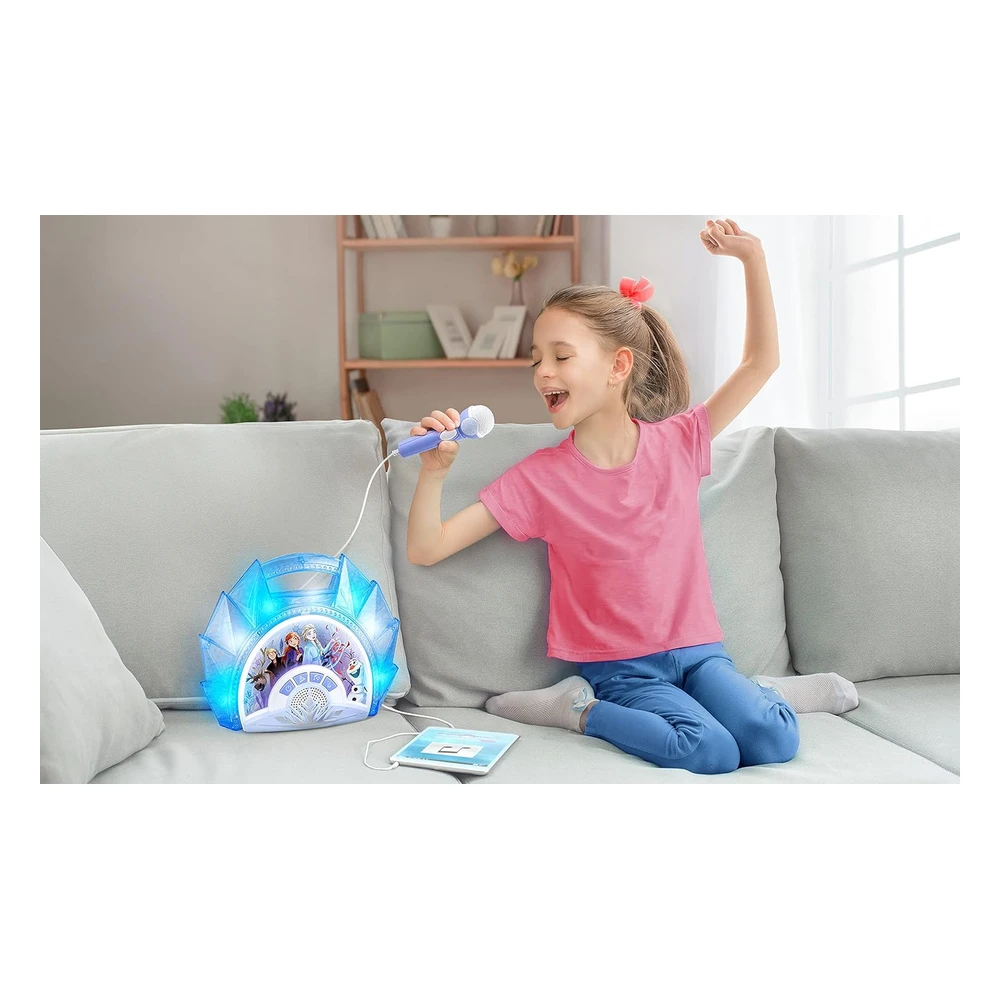 Estéreo Portátil de Frozen 2 Canta Conmigo con Micrófono, Música Integrada, Luces Parpadeantes