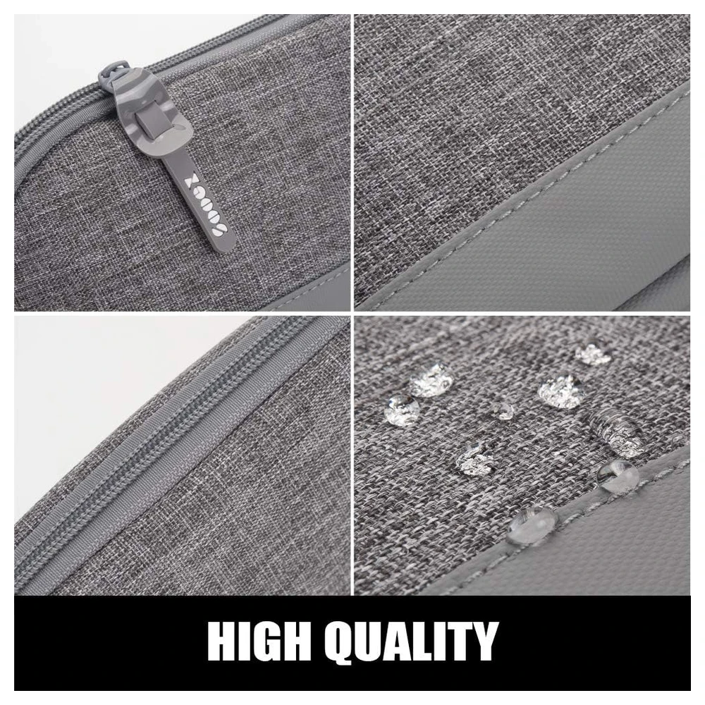 SOOEZ - ESTUCHE PARA LÁPICES DE APERTURA ANCHA - GRIS