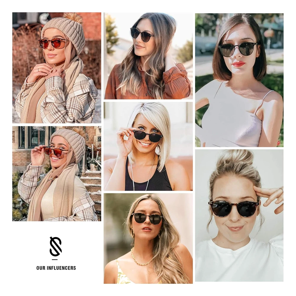 Sojos Lentes de Sol Polarizados, Cuadrados Y Pequeños, Unisex, con Cristales Espejados Poligonales, Sj1072
