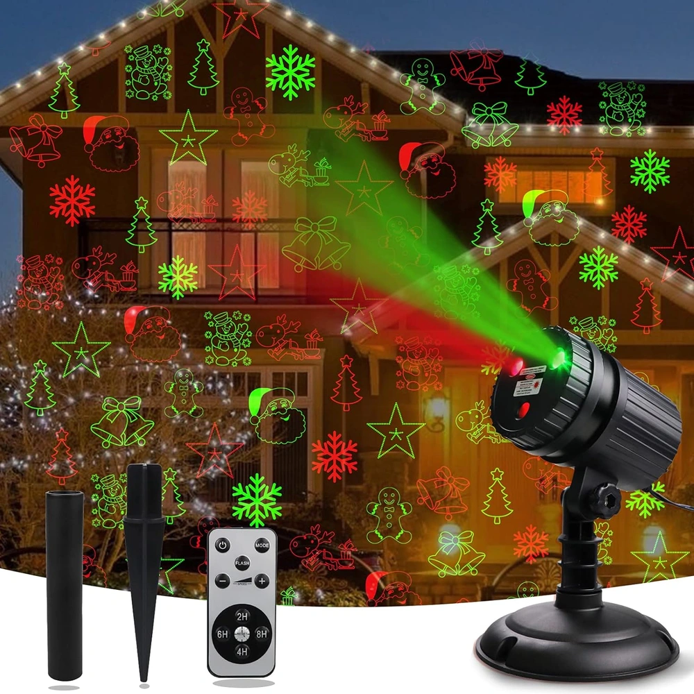 PROYECTO DE LUCES DE NAVIDAD AL AIRE LIBRE LED CONTROL REMOTO 8 PATRONES DE LUZ DECORATIVA