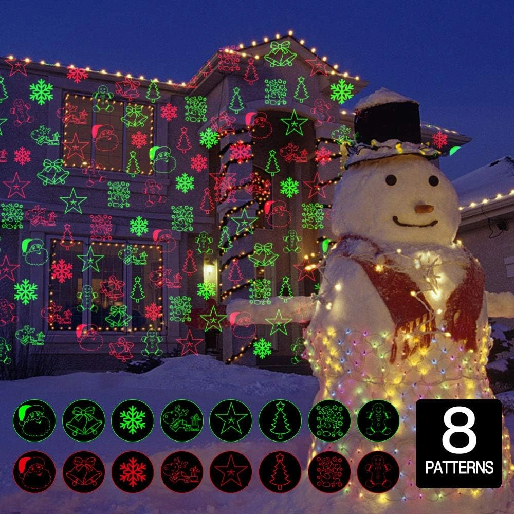 PROYECTO DE LUCES DE NAVIDAD AL AIRE LIBRE LED CONTROL REMOTO 8 PATRONES DE LUZ DECORATIVA