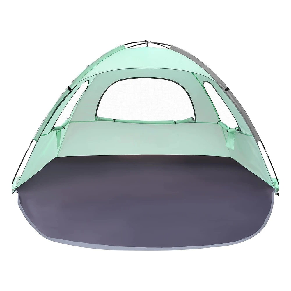 Whitefang - Tienda de Campaña Portátil con Protección Uv Para La Playa,Refugio Del Sol Para 3 Personas con Piso Extensible