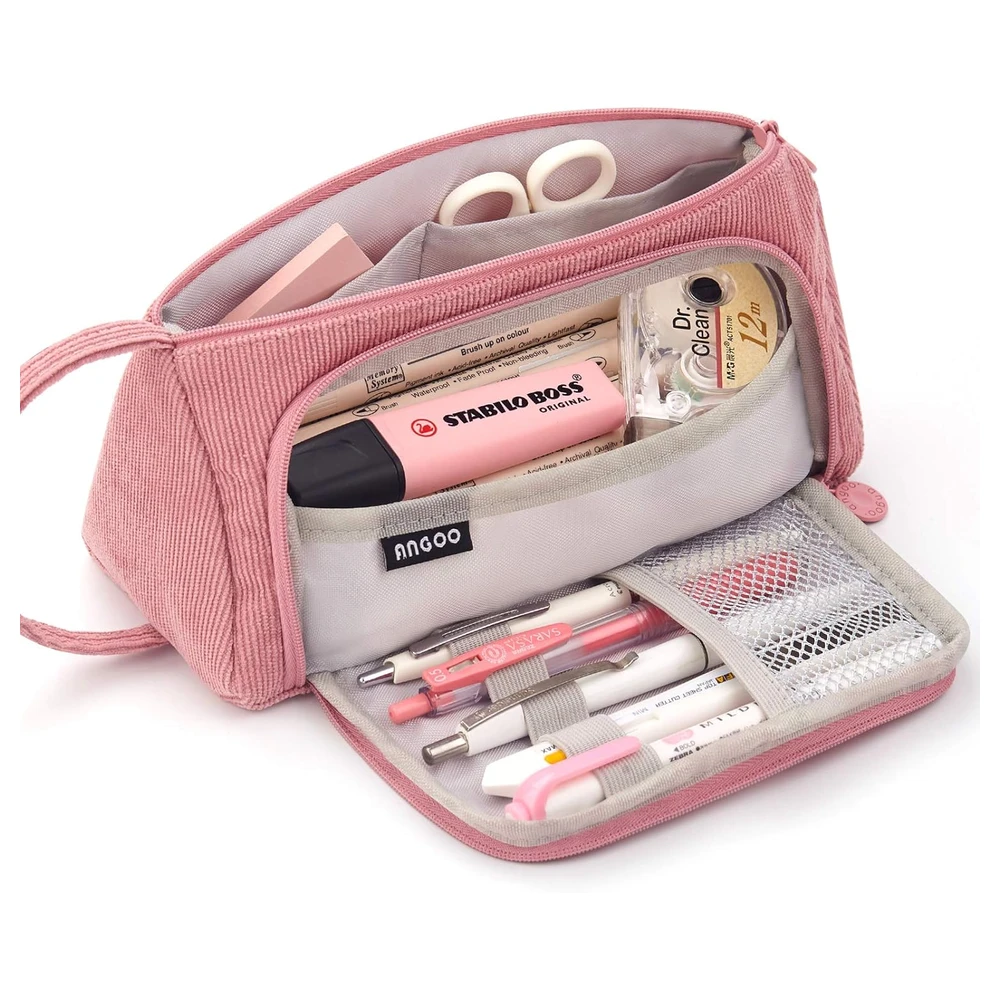 EASTHILL - ESTUCHE PARA LÁPICES DE GRAN CAPACIDAD ESCOLAR, OFICINA Y COLEGIAL PARA NIÑOS Y ADULTOS - ROSADO