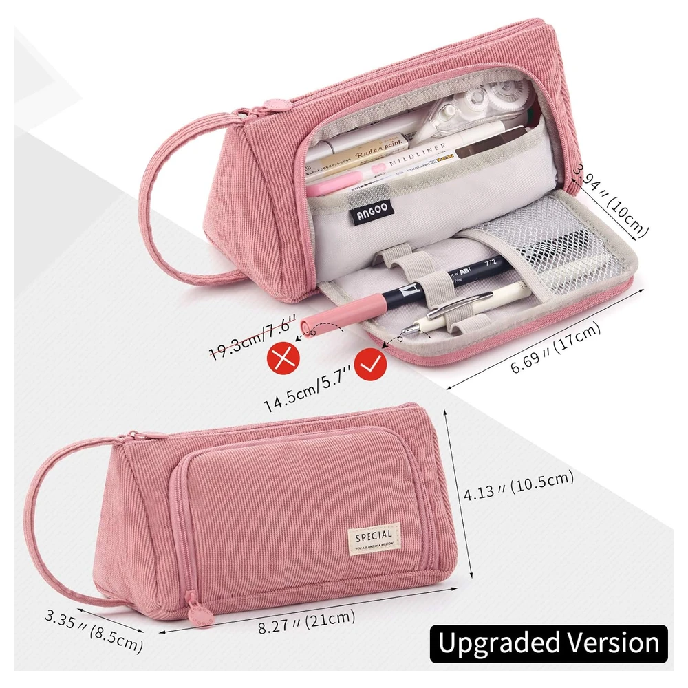 B08XQBPGC5_3.webp EASTHILL - ESTUCHE PARA LÁPICES DE GRAN CAPACIDAD ESCOLAR, OFICINA Y COLEGIAL PARA NIÑOS Y ADULTOS - ROSADO