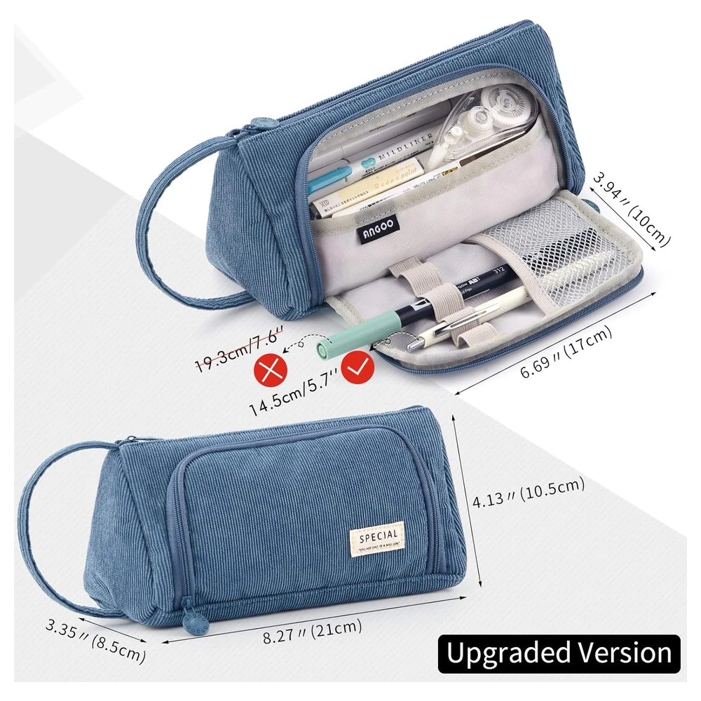 B08XQBSDTH_3.webp EASTHILL - ESTUCHE PARA LÁPICES DE GRAN CAPACIDAD ESCOLAR, OFICINA Y COLEGIAL PARA NIÑOS Y ADULTOS - AZUL