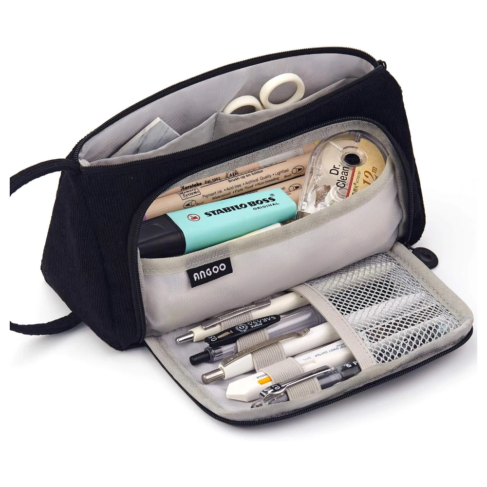 B08XQBZ17F_0.webp EASTHILL - ESTUCHE PARA LÁPICES DE GRAN CAPACIDAD ESCOLAR, OFICINA Y COLEGIAL PARA NIÑOS Y ADULTOS - NEGRO