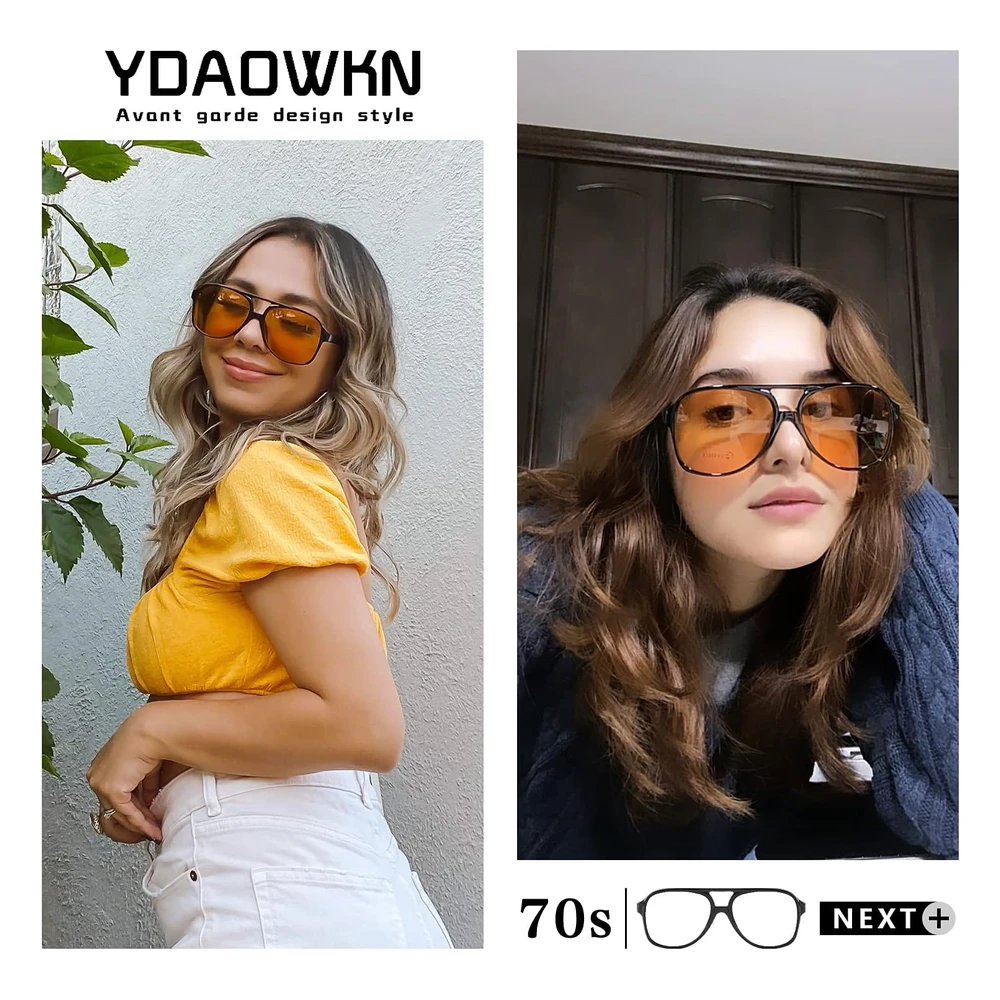 B08YR34YV6_3.webp Ydaowkn Lentes de Sol Clásicos Estilo Aviador Vintage Para Mujeres Y Hombres, Marco Grande, Retro de Los Años 70, Uv400