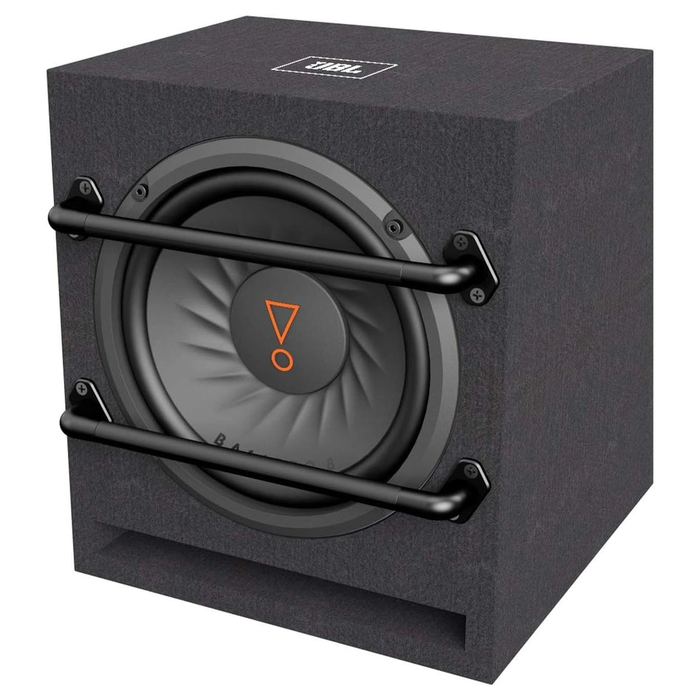 SUBWOOFER JBL CON PUERTO AMPLIFICADO DE 8" | NEGRO