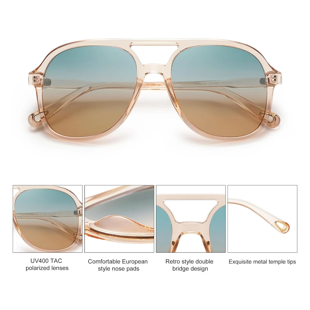 B092257KC2_2.webp Sojos Lentes de Sol Estilo Aviador Polarizados Retro Para Mujeres Y Hombres, Clásicos, Estilo Vintage de Los Años 70, Cuadrados
