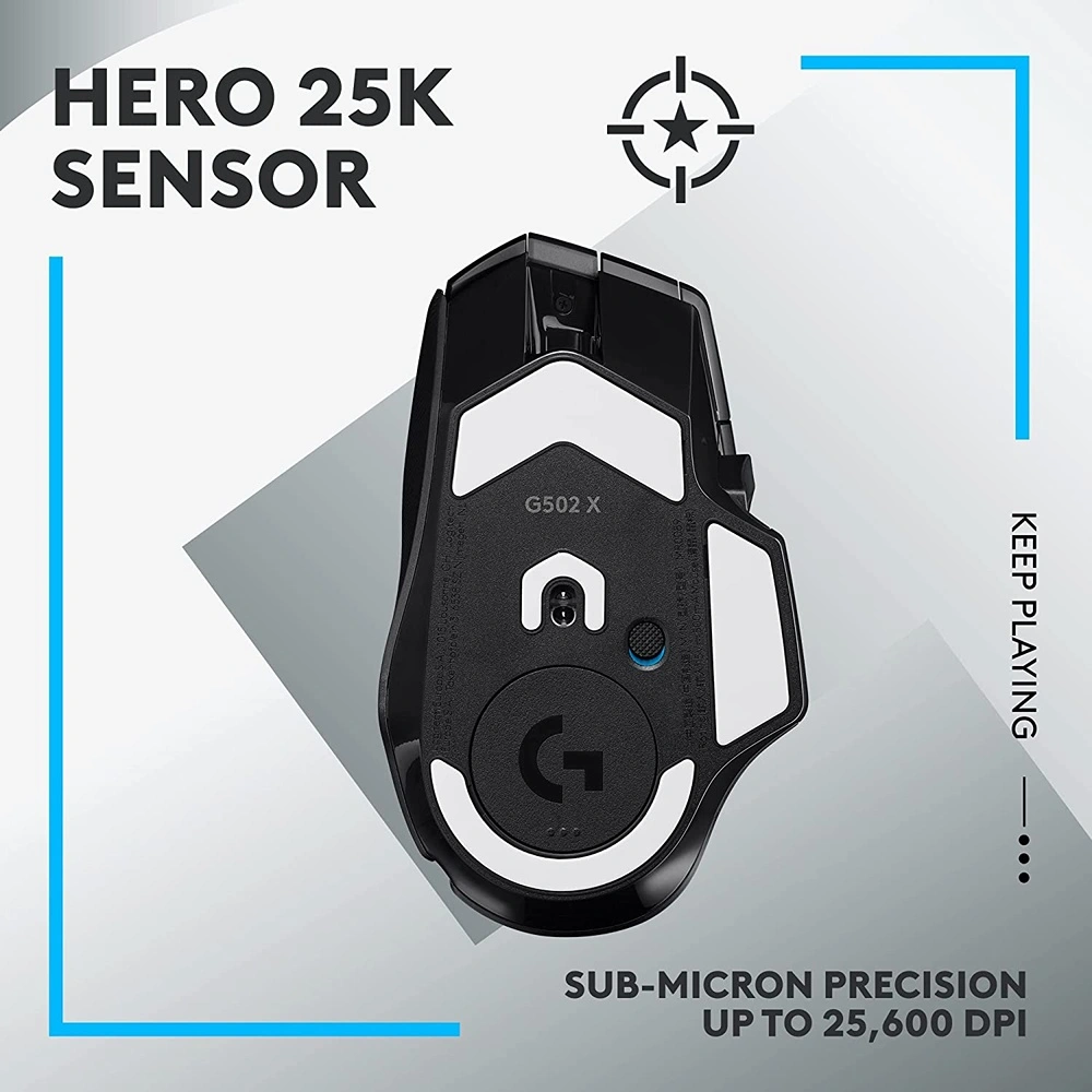 MOUSE GAMING INALÁMBRICO G502 X LIGHTSPEED LOGITECH | NEGRO