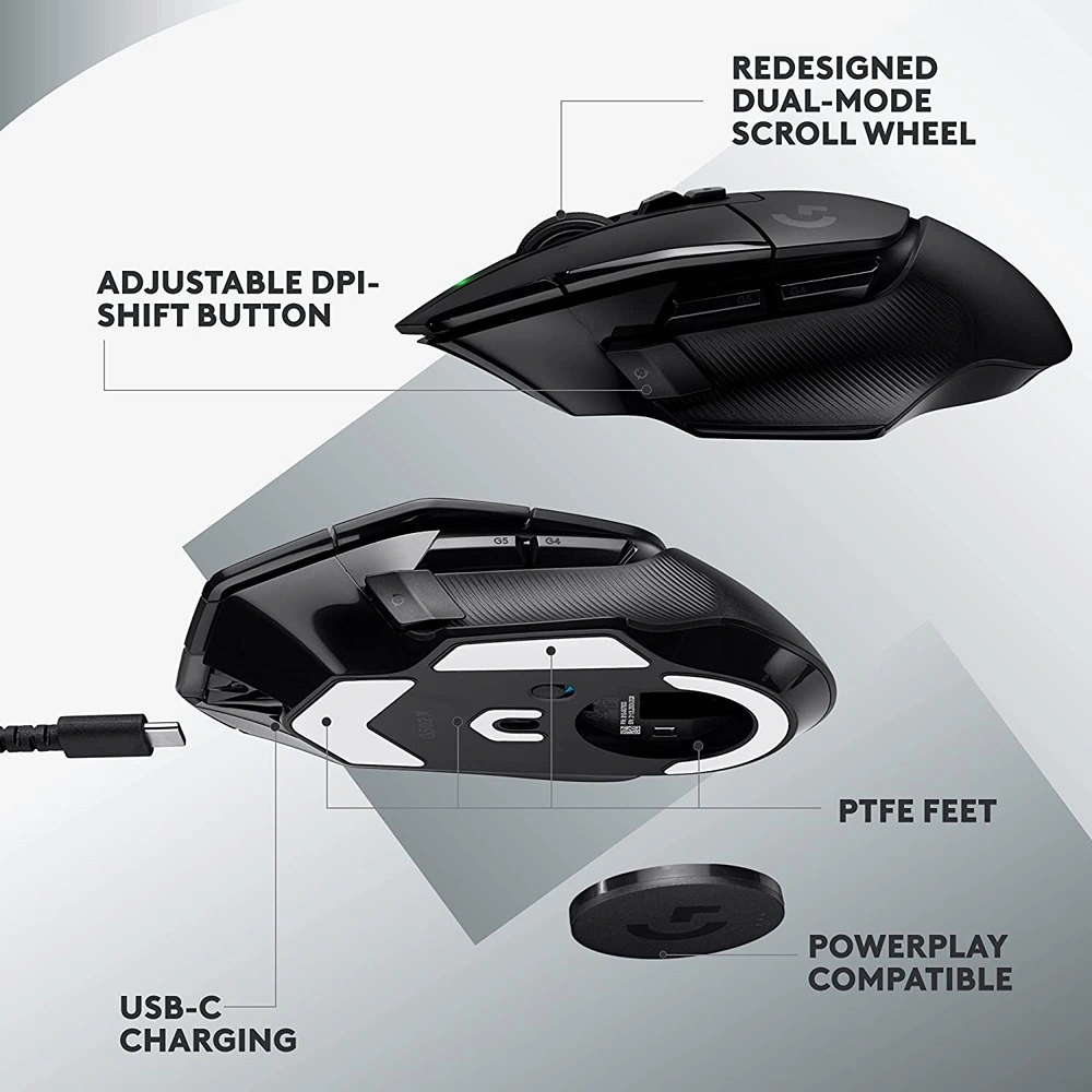 MOUSE GAMING INALÁMBRICO G502 X LIGHTSPEED LOGITECH | NEGRO