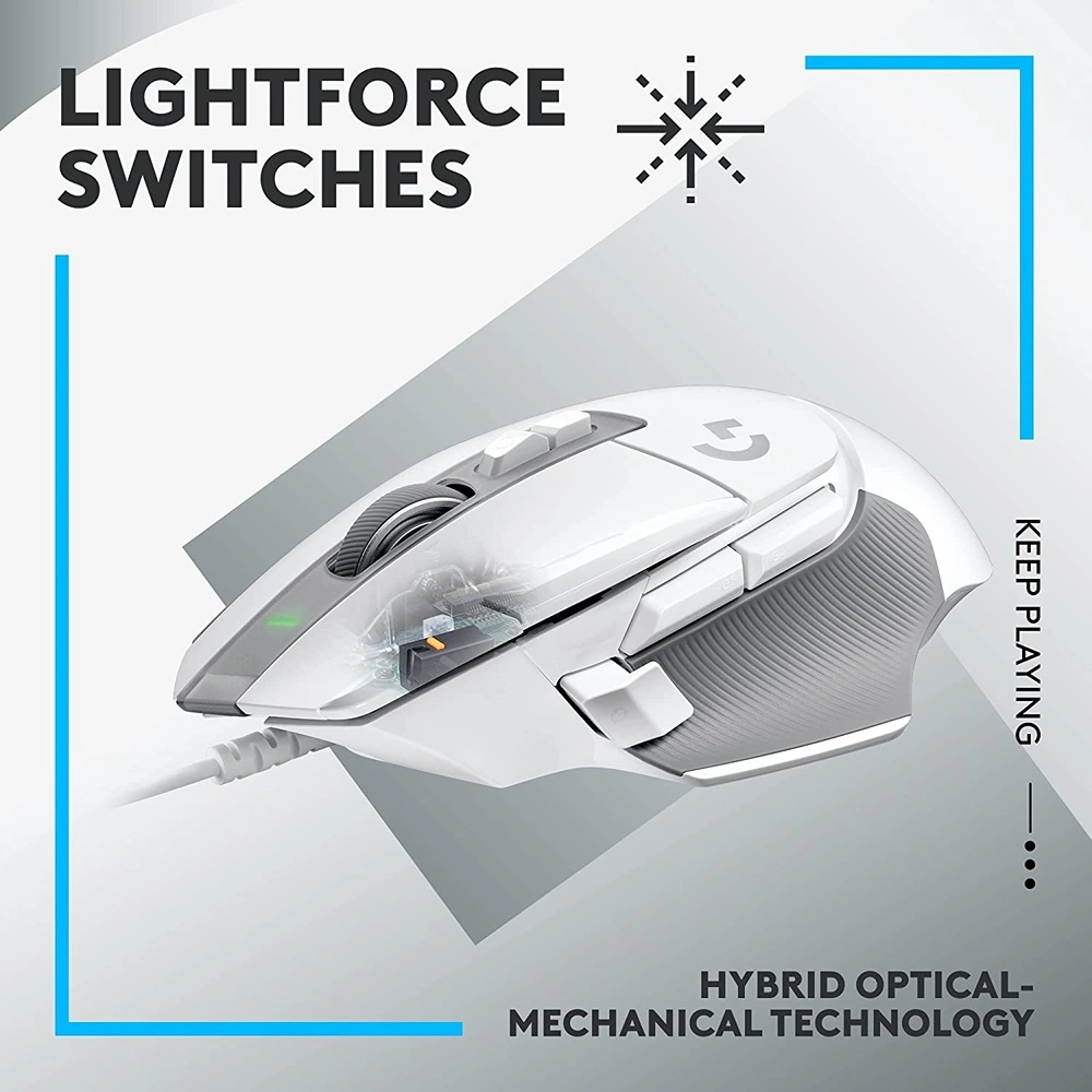 MOUSE PARA JUEGOS CON CABLE G502 X LOGITECH | BLANCO