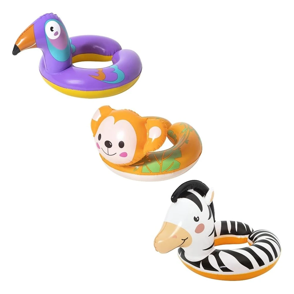B096SJT2NB.webp Bestway Flotador Inflable Para Piscina H2o Go Animal Split Rings Swim Tubes | Anillo de Piscina Para Niños