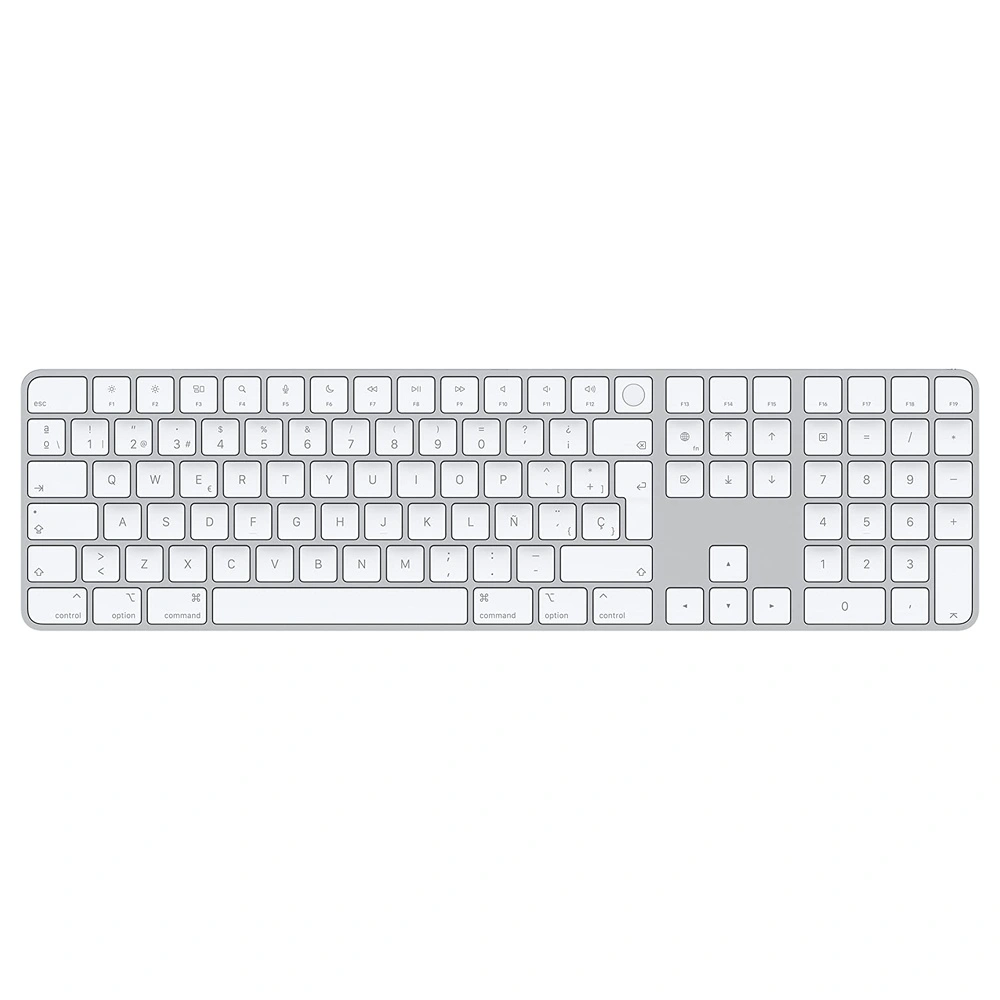 MAGIC KEYBOARD CON TOUCH ID Y TECLADO NUMÉRICO PARA MAC SILICON APPLE - TECLADO ESPAÑOL | BLANCO