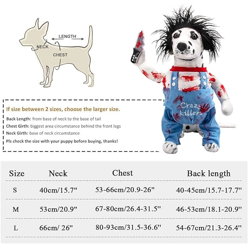 Disfraz para Perros Disfraz Ajustable de Cosplay para Perros - Talla S