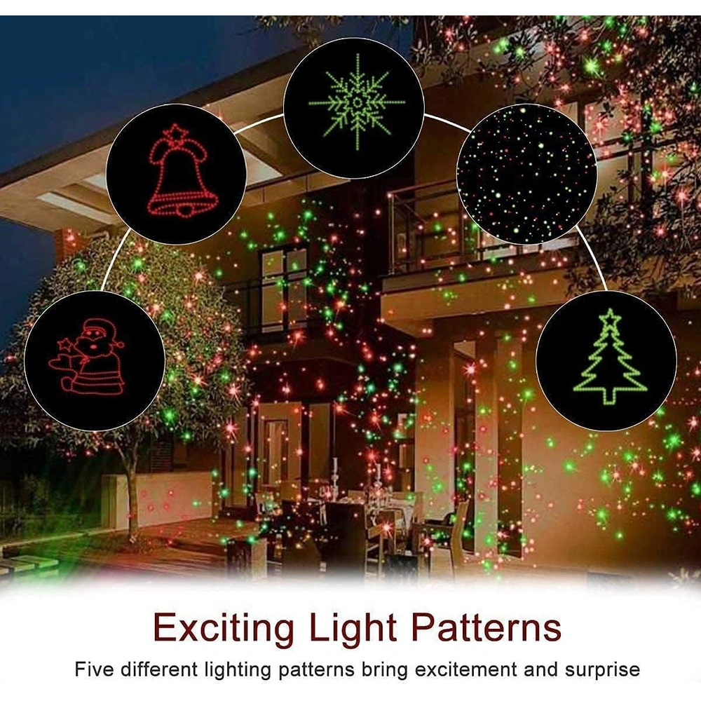 PROYECTOR DE LUCES DE NAVIDAD LUCES LÁSER FOCO DE PAISAJE ROJOS Y VERDE