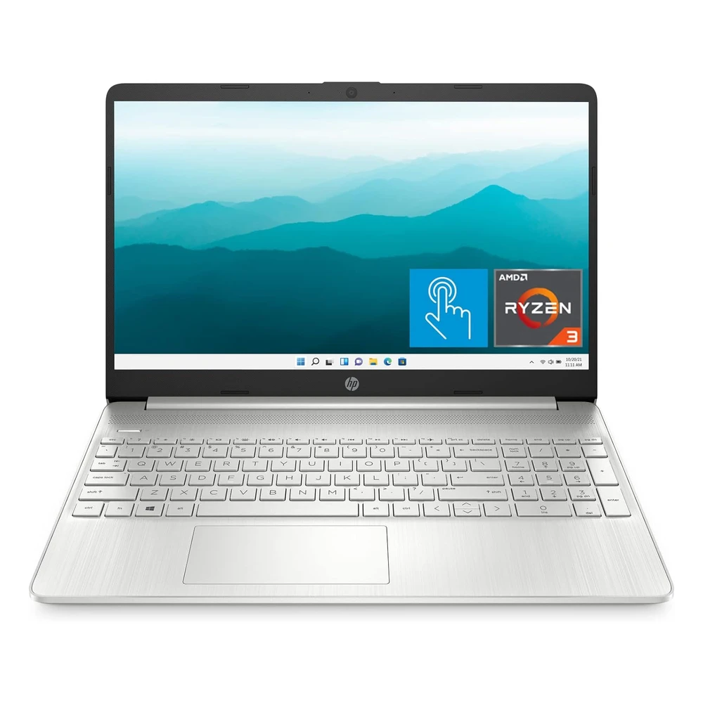 LAPTOP 15 HP AMD RYZEN 3-5300U 8GB RAM SSD 256GB HD 15.6" 720P | PLATA NATURAL - TECLADO INGLÉS