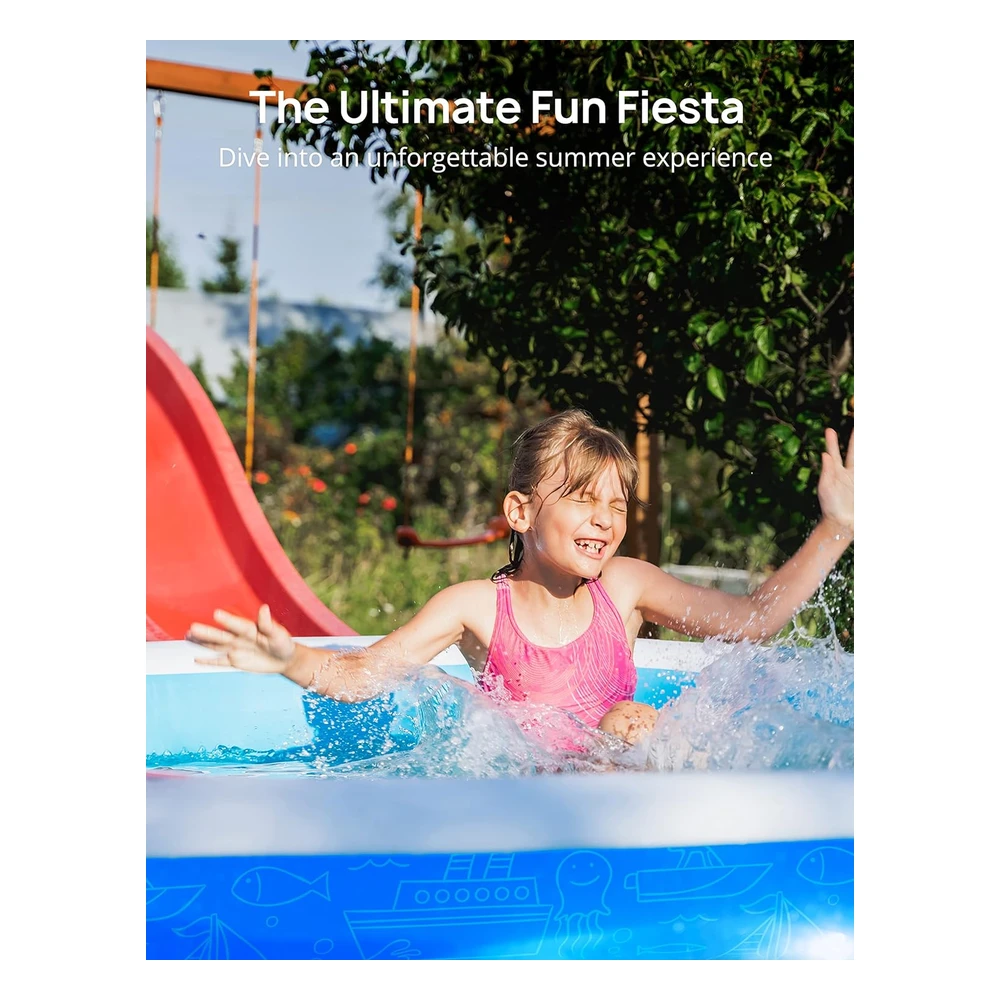 B09K4DYF47_3.webp Evajoy - Piscina Inflable de 118 x 72 x 20 ", Piscina Sobre El Suelo, Para Niños de Gran Tamaño, Piscinas Inflables Gruesas