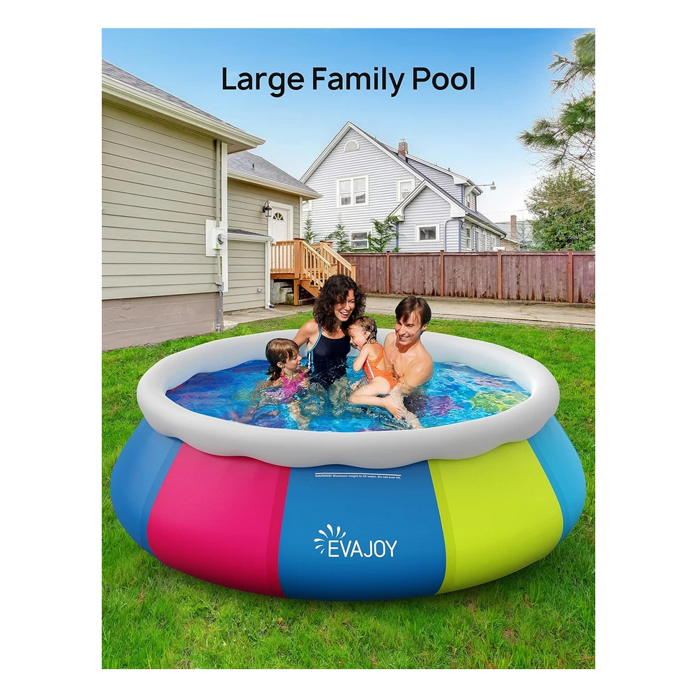 Piscina Evajoy - Piscina Sobre El Suelo de 10 x 30", Fácil de Instalar, Piscina Inflable