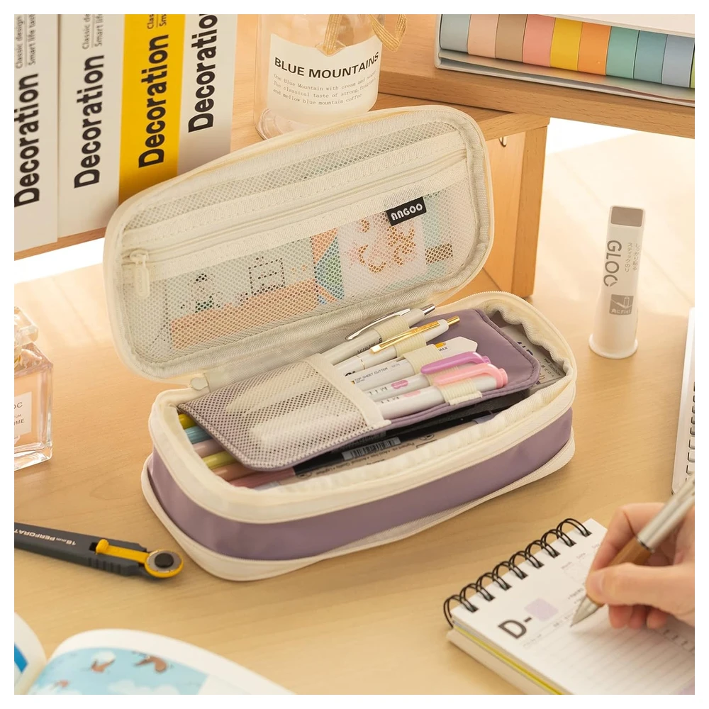 B09QM1W17V_1.webp EASTHILL ESTUCHE PARA LÁPICES DE CAPACIDAD,BOLSA GRANDE PARA LÁPICES DE PAPELERÍA Y BOLÍGRAFOS PARA NIÑAS ADOLESCENTES-MORADO