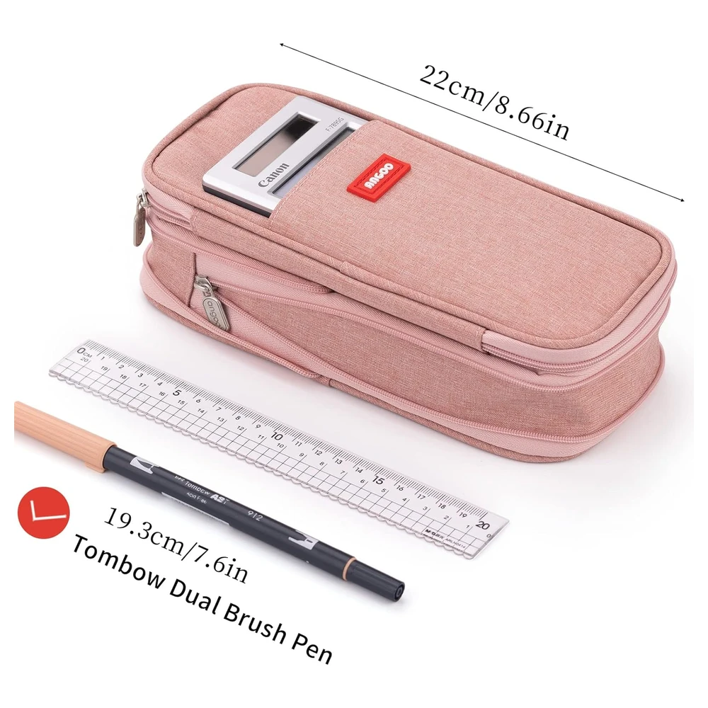 B09QM1Y54S_3.webp EASTHILL ESTUCHE PARA LÁPICES GRAN CAPACIDAD,BOLSA GRANDE PARA LÁPICES DE PAPELERÍA Y BOLÍGRAFOS PARA NIÑAS ADOLESCENTES-NARANJA