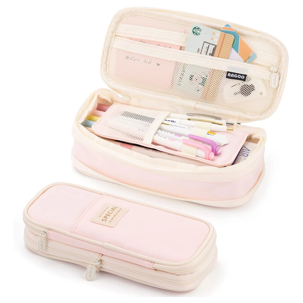 B09QM21DMF_0.webp EASTHILL ESTUCHE PARA LÁPICES DE GRAN CAPACIDAD,BOLSA GRANDE PARA LÁPICES DE PAPELERÍA Y BOLÍGRAFOS PARA NIÑAS ADOLESCENTES-BEIGE