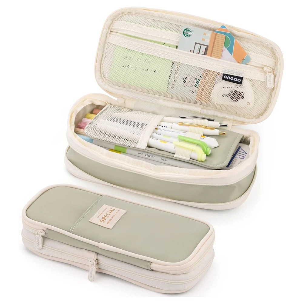 B09QM2DRBV_0.webp EASTHILL ESTUCHE PARA LÁPICES DE GRAN CAPACIDAD,BOLSA GRANDE PARA LÁPICES DE PAPELERÍA Y BOLÍGRAFOS PARA NIÑAS ADOLESCENTES-BEIGE