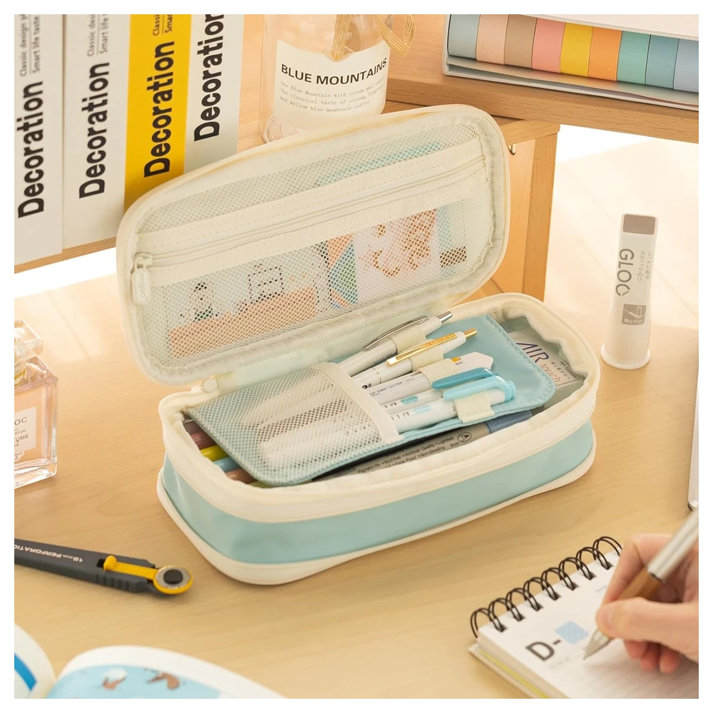 B09QM2JPHT_1.webp EASTHILL ESTUCHE PARA LÁPICES GRAN CAPACIDAD,BOLSA GRANDE PARA LÁPICES DE PAPELERÍA Y BOLÍGRAFOS PARA NIÑAS ADOLESCENTES-CELESTE
