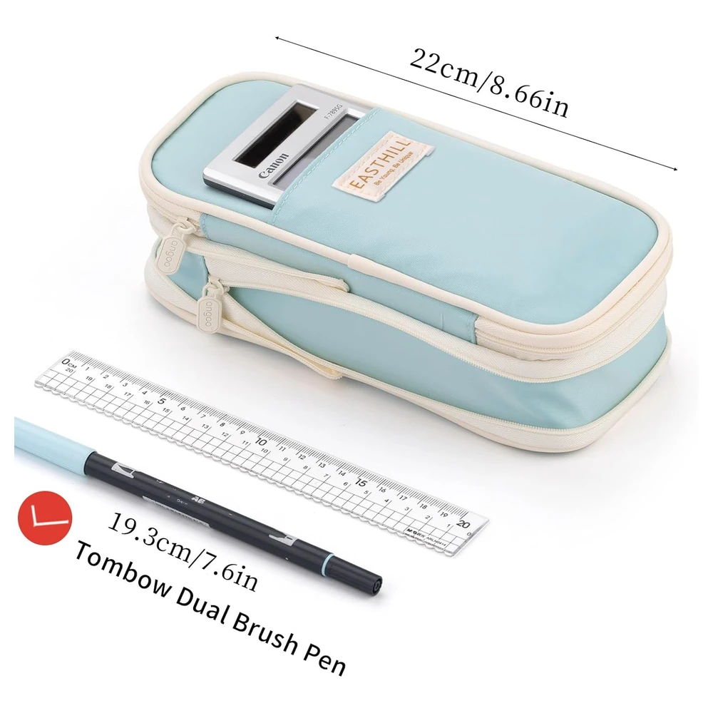 B09QM2JPHT_2.webp EASTHILL ESTUCHE PARA LÁPICES GRAN CAPACIDAD,BOLSA GRANDE PARA LÁPICES DE PAPELERÍA Y BOLÍGRAFOS PARA NIÑAS ADOLESCENTES-CELESTE