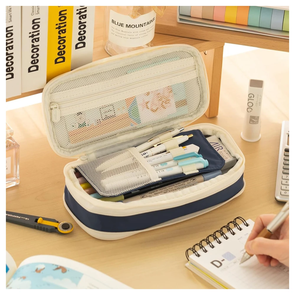 B09QM3HL2L_1.webp EASTHILL ESTUCHE PARA LÁPICES DE GRAN CAPACIDAD,BOLSA GRANDE PARA LÁPICES DE PAPELERÍA Y BOLÍGRAFOS PARA NIÑAS ADOLESCENTES-AZUL